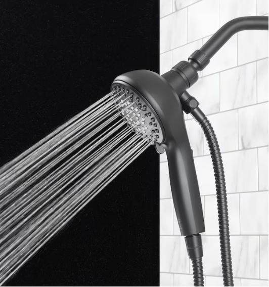 Alpine Reserve Galway 6 -Spray Brush Nickel 6-in Round Handheld Shower Head 1.8 GPM
