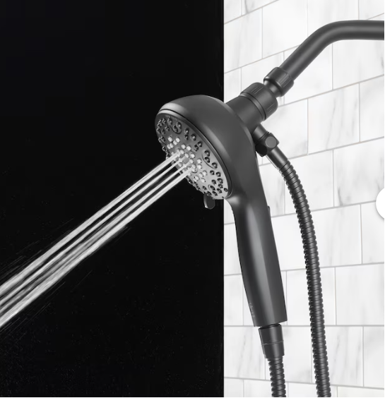Alpine Reserve Galway 6 -Spray Brush Nickel 6-in Round Handheld Shower Head 1.8 GPM
