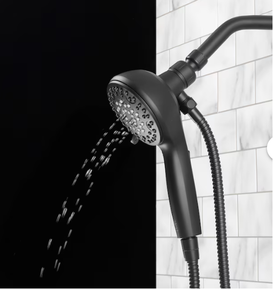 Alpine Reserve Galway 6 -Spray Brush Nickel 6-in Round Handheld Shower Head 1.8 GPM