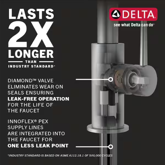 Delta Owendale Single Handle Pull-Down Kitchen with Soap Dispenser and ShieldSpray Technology in Spotshield Stainless Steel, 19875Z-SPSD-DST, MRSP: $407.95, FINAL PRICE: $ + TAX