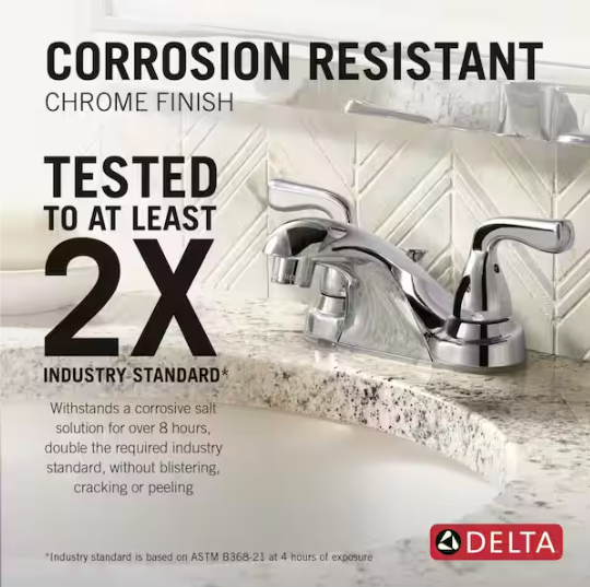 Delta Centerset Bathroom Faucet in Chrome, B2511LF-PPU-ECO2, MRSP: $120.5, FINAL PRICE: $ + TAX