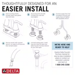 Delta Centerset Bathroom Faucet in Chrome, B2511LF-PPU-ECO2, MRSP: $120.5, FINAL PRICE: $ + TAX