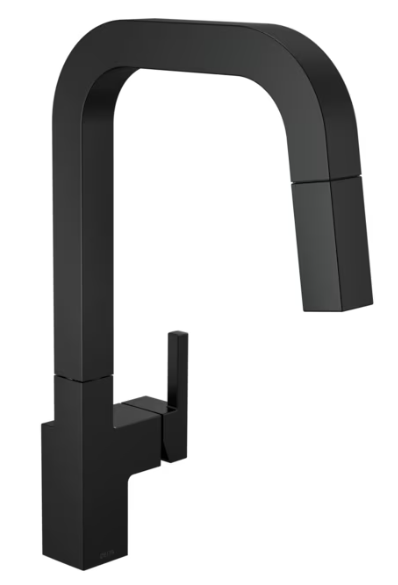 Delta Junction Single-Handle Pull-Down Kitchen Faucet in Matte Black, 19825LF-BL, MRSP: $642, FINAL PRICE: $119.99 + TAX