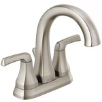 Delta Portwood Two Handle Centerset Bathroom Faucet in Spotshield Brushed Nickel, 25770LF-SP, MRSP: $162.85, FINAL PRICE: $59.99 + TAX