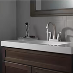Delta Portwood Two Handle Centerset Bathroom Faucet in Spotshield Brushed Nickel, 25770LF-SP, MRSP: $162.85, FINAL PRICE: $59.99 + TAX