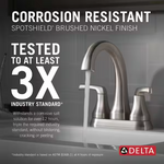 Delta Portwood Two Handle Centerset Bathroom Faucet in Spotshield Brushed Nickel, 25770LF-SP, MRSP: $162.85, FINAL PRICE: $59.99 + TAX