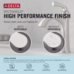 Delta Portwood Two Handle Centerset Bathroom Faucet in Spotshield Brushed Nickel, 25770LF-SP, MRSP: $162.85, FINAL PRICE: $59.99 + TAX
