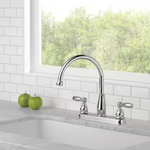 Delta Foundations Two Handle Kitchen Faucet in Chrome, 21987LF, MRSP: $133.45, FINAL PRICE: $39.99 + TAX