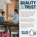 Delta Foundations Two Handle Kitchen Faucet in Chrome, 21987LF, MRSP: $133.45, FINAL PRICE: $39.99 + TAX