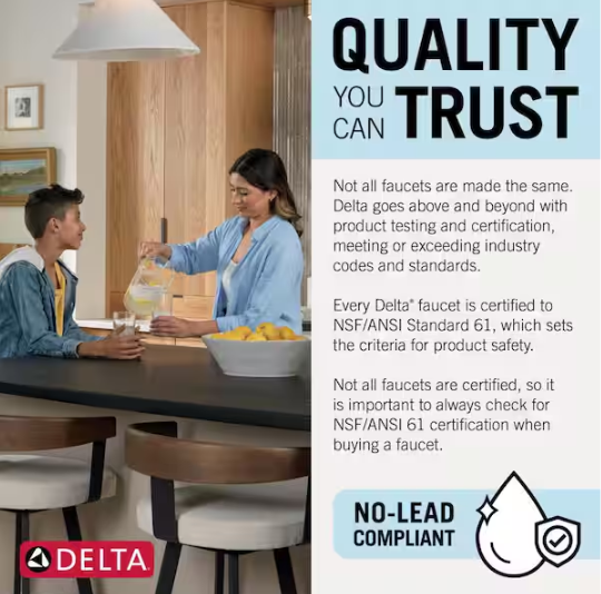Delta Foundations Two Handle Kitchen Faucet in Chrome, 21987LF, MRSP: $133.45, FINAL PRICE: $39.99 + TAX