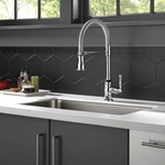 Delta Broderick Single Handle Pull-Down Kitchen Faucet With Spring Spout in Chrome, 9690-DST, MRSP: $1056, FINAL PRICE: $469.99 + TAX