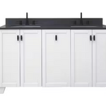 Jackson 61-in Vanity in White with Grey Quartz Vanity Top, CLEARANCE PRICE: $799.99