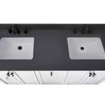 Jackson 61-in Vanity in White with Grey Quartz Vanity Top, CLEARANCE PRICE: $799.99