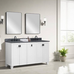 Jackson 61-in Vanity in White with Grey Quartz Vanity Top, CLEARANCE PRICE: $799.99