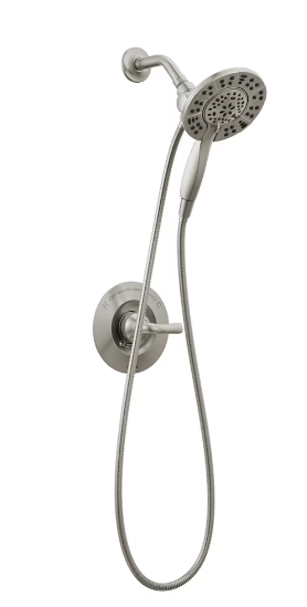 Delta Arvo Spotshield Brushed Nickel 1-handle 6-in Round Shower Faucet with Valve (Multi-function)