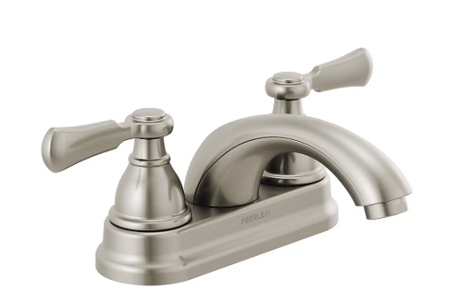 Peerless Elmhurst Two-Handle Centerset Bath Faucet in Brushed Nickel, P2465LF-BN, MSRP: $100.03, FINAL PRICE: $39.99 + TAX
