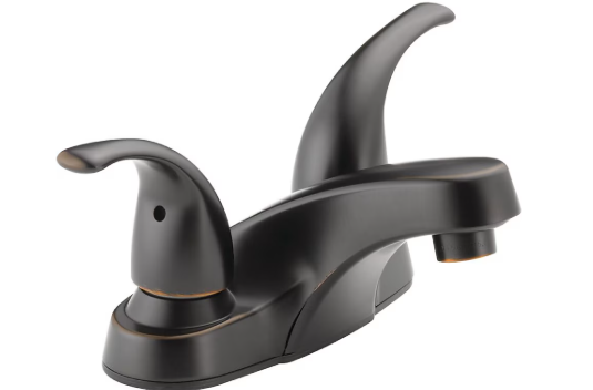 Peerless Two Handle Bathroom Faucet in Oil Rubbed Bronze, P299628LF-OB-M, MSRP: $135.63, FINAL PRICE: $39.99 + TAX