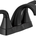 Peerless Parkwood Two Handle Centerset Lavatory Faucet in Matte Black, P2535LF-BL, MSRP: $126, FINAL PRICE: $59.99 + TAX