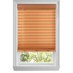 36x64 Chestnut 2.5in Faux Wood Cordless Blinds Light Control ENHANCED Room Darkening - Home Decorators, 1006793123