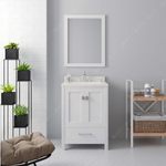 Caroline Avenue 24-in White Undermount Single Sink Bathroom Vanity with Arctic White Quartz Top, GS-50024-AWQSQ-WH, FINAL PRICE $499.99