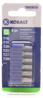 KOBALT 6-PIECE SEC TORX BIT SE, 0459039, #1873426