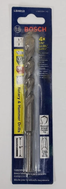 BOSCH 1/2 Hammer Drill Bit 6", LBH010