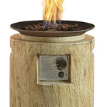 Foremost Aftergow 16-in W 30000 Maximum BTUs Composite Round Portable Liquid propane Fire column, #F200136-A1  *JR2211, MSRP: $238.00, FINAL PRICE: $149.00 + TAX