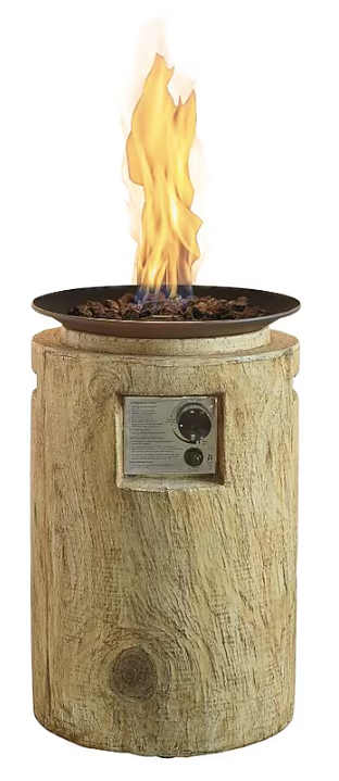 Foremost Aftergow 16-in W 30000 Maximum BTUs Composite Round Portable Liquid propane Fire column, #F200136-A1  *JR2211, MSRP: $238.00, FINAL PRICE: $149.00 + TAX