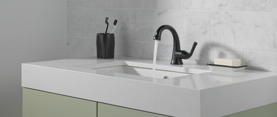 Delta Kayra Single Handle Bathroom Faucet in Matte Black, 533LF-BLMPU, MRSP: $342.75, FINAL PRICE: $99.99 + TAX
