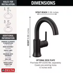 Delta Trinsic Single Handle Bathroom Faucet in Matte Black, 559HA-BL-DST, MRSP: $409, FINAL PRICE: $159.99 + TAX