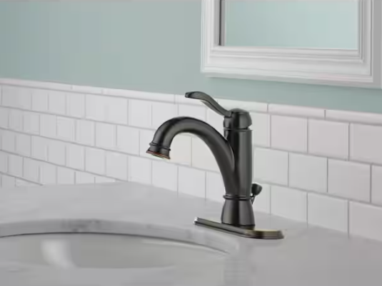 Delta Porter Single Handle Bathroom Faucet in Oil Rubbed Bronze, 15984LF-OB-ECO, MRSP: $246.9, FINAL PRICE: $49.99 + TAX