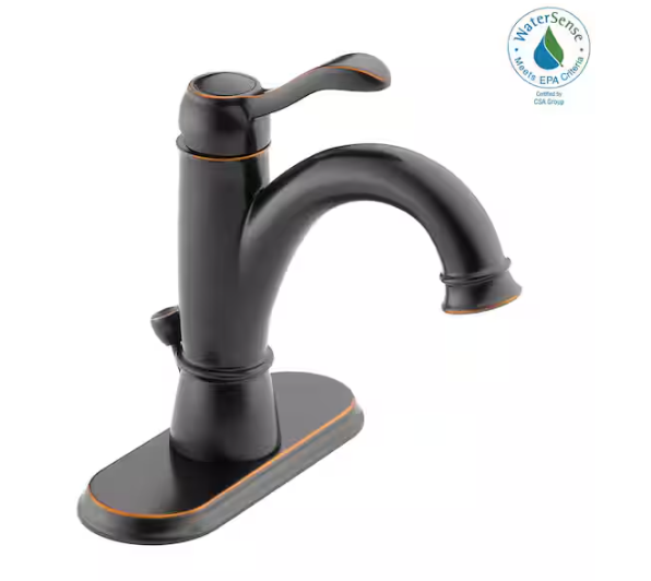 Delta Porter Single Handle Bathroom Faucet in Oil Rubbed Bronze, 15984LF-OB-ECO, MRSP: $246.9, FINAL PRICE: $49.99 + TAX
