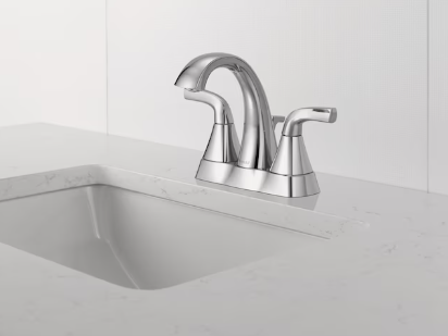 Peerless Parkwood Two Handle Centerset Lavatory Faucet in Chrome, P2635LF, MSRP: $119.64, FINAL PRICE: $39.99 + TAX