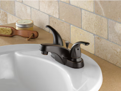 Peerless Two Handle Bathroom Faucet in Oil Rubbed Bronze, P299628LF-OB-M, MSRP: $135.63, FINAL PRICE: $39.99 + TAX