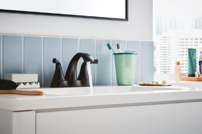 Peerless Parkwood Two Handle Centerset Lavatory Faucet in Matte Black, P2535LF-BL, MSRP: $126, FINAL PRICE: $59.99 + TAX