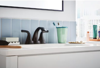 Peerless Parkwood Two Handle Centerset Lavatory Faucet in Matte Black, P2535LF-BL, MSRP: $126, FINAL PRICE: $59.99 + TAX