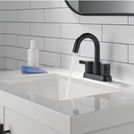 Peerless Precept Two Handle Centerset Lavatory Faucet in Matte Black, P2530LF-BL, MSRP: $132.41, FINAL PRICE: $59.99 + TAX