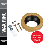 Oatey Johni-Ring 3-in Brown Wax Toilet wax ring with bolts
