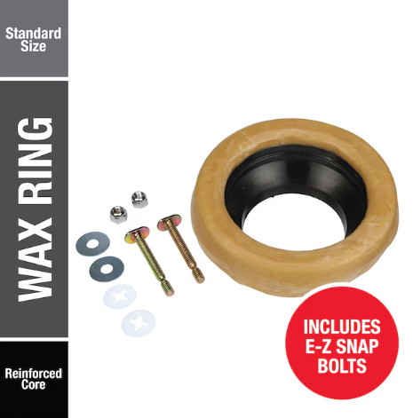 Oatey Johni-Ring 3-in Brown Wax Toilet wax ring with bolts