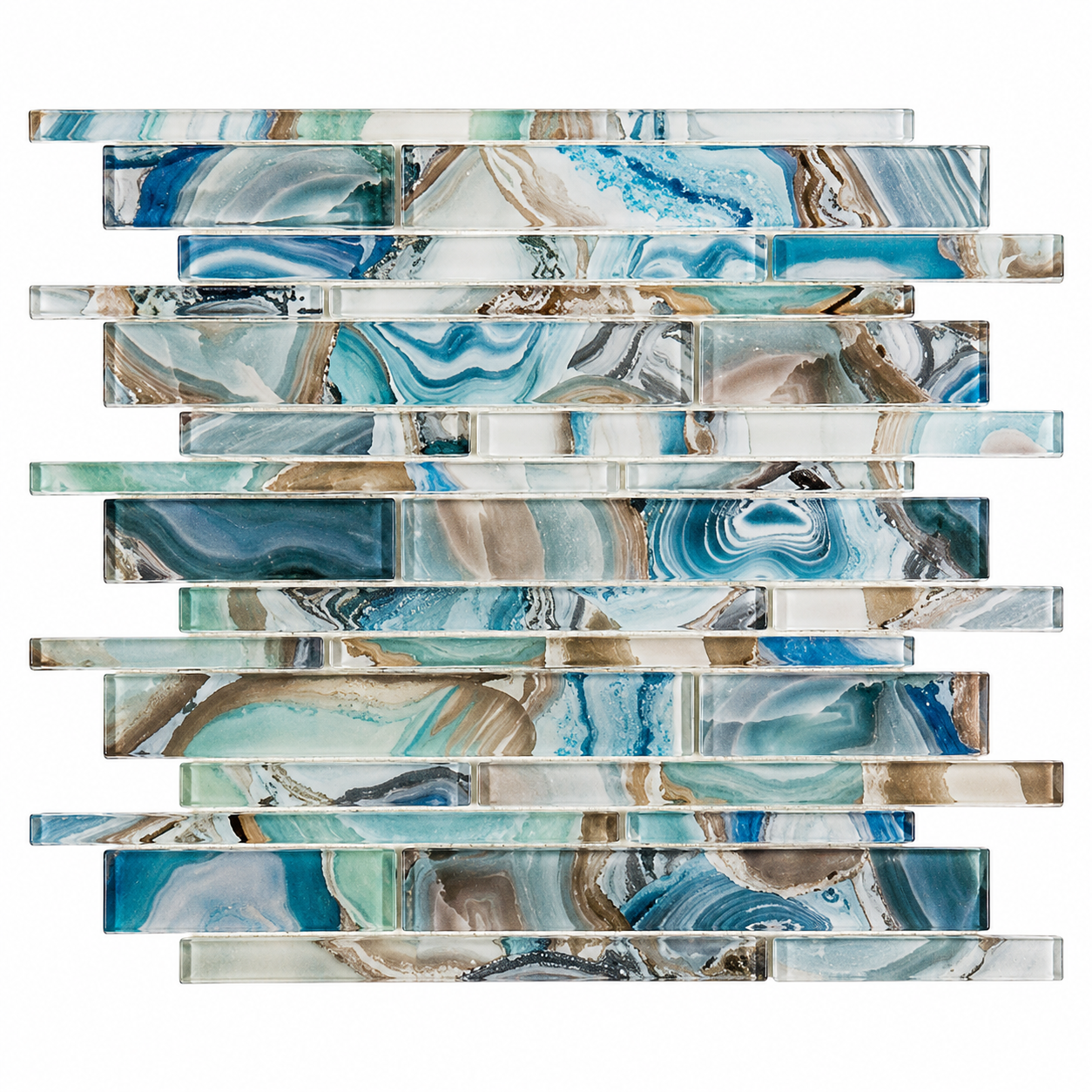 **PER PC** Serenity Cove 12x12 Mosaic, LW210618004, 11pcs, 10.33sf, 25lbs, FINAL PRICE: $4.99/pc, $54.89/ Box