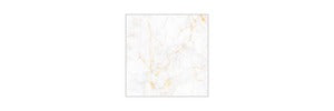 White square with gold floral pattern on a white background