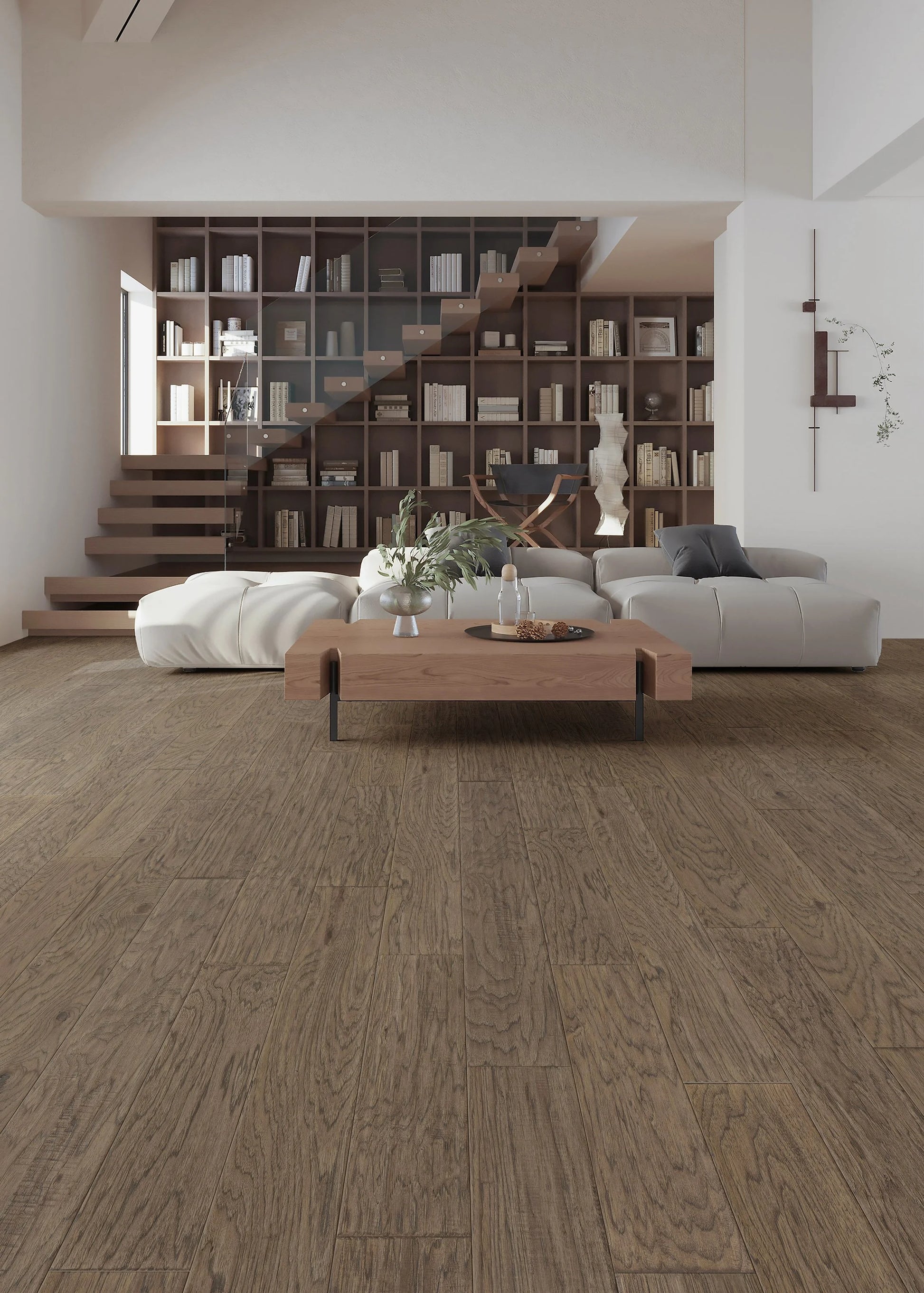 Tucson- El Dorado 6.5" x RL - Handscraped Satin Hickory Engineered Hardwood ** ON ORDER **, 43 lbs, 25.57sf, Final: $3.29/sf, CLEARANCED PRICE: $2.99/sf, $76.45/box + Tax