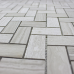 **PER PC** Wooden Herringbone 12x12 Polished Mosaic, SF210021, 5sf, 5pcs, 27 lbs, FINAL PRICE: $4.99/pc, $24.95/bx + Tax
