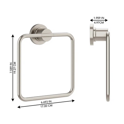 Ellen DeGeneres Tossana Metal Towel Ring in Brushed Nickel, 2014ATR-113, FINAL PRICE: $14.99 + Tax