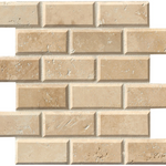 ** PER PCS ** Tuscany Ivory Honed Beveled Travertine, IVO-2X4HB, MSI 11.81 in x 11.81 in (10 Pcs/Box), Loc: MT5-D