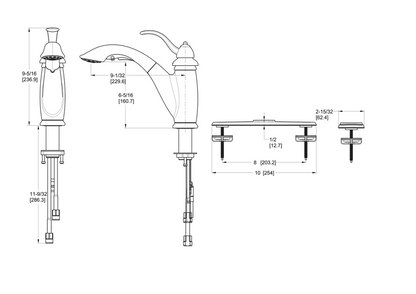 Pfister Marielle Kitchen Faucet Stainless Steel, LG532-7SS - Retail:$669.00,  Final Price: $99.99 + Tax, Loc: B9