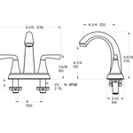 Pfister Selia 2-Handle 4" Centerset Bathroom Faucet in Tuscan Bronze, LF-048-SLYY, Loc: B-4, MSRP: $237.00