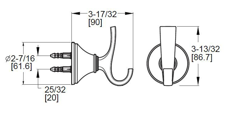 Pfister Woodbury Robe Hook Bath Accessory Tuscan Bronze, BRH-WDYY Retail: $31.00, Loc: A-8, FINAL PRICE