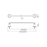 Pfister Woodbury 24-in Towel Bar Bath Accessory Spot Defense Brushed Nickel, BTB-WD2GS Retail: $58.00, Loc: B3, FINAL PRICE