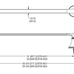 Pfister Woodbury 18-in Towel Bar Bath Accessory Tuscan Bronze, BTB-WD1YY Retail: $58.00, Loc: B3, FINAL PRICE